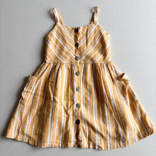 Load image into Gallery viewer, Primark Yellow Stripe Linen Mix Dress - 2-3 years
