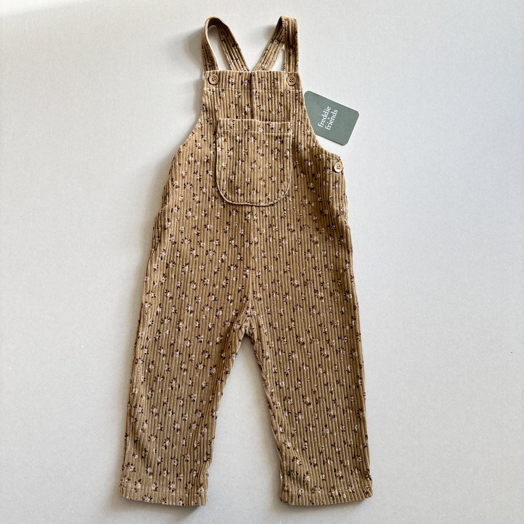 Zara Floral Cord Dungarees - 18-24 months