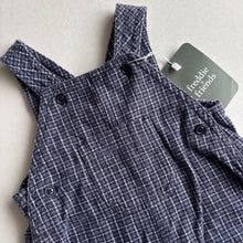 Load image into Gallery viewer, Mothercare (Vintage)  Blue Checked Dunagrees  - 3-6 Months

