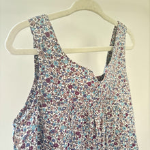 Load image into Gallery viewer, Vertbaudet Purple Floral Sleeveless Smock Top - 6 years
