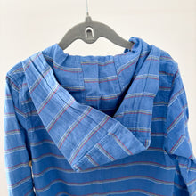 Load image into Gallery viewer, Next Blue Linen Hooded Shirt - 4-5 years

