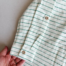 Load image into Gallery viewer, Zara Green Stripe Linen Blend Hooded Shirt - 4-5 years (BNWT)
