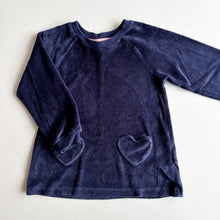 Load image into Gallery viewer, Mini Boden Navy Velvet Dress - 3-4 Years
