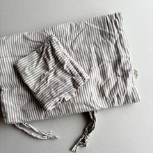 Load image into Gallery viewer, Ergo Aura Baby Wrap - grey stripes
