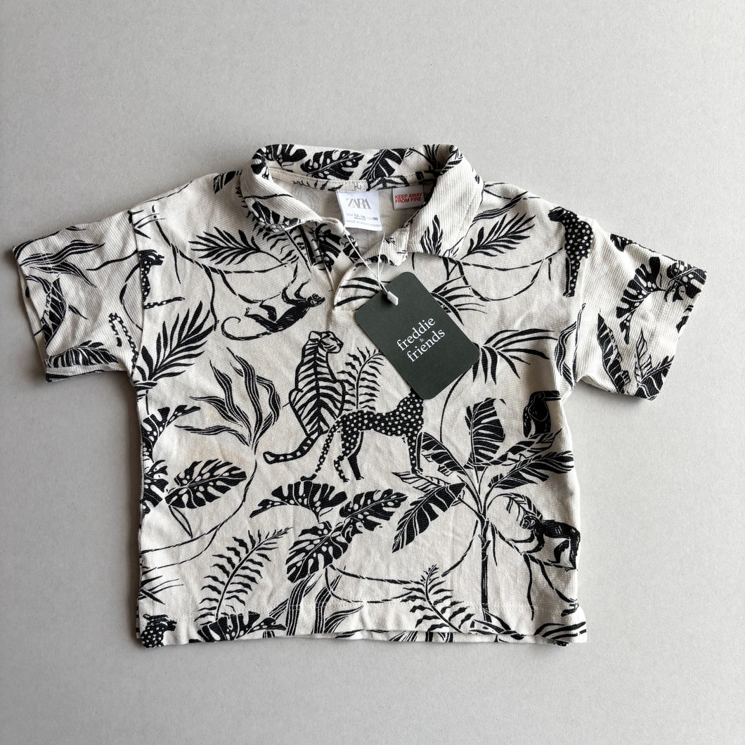 Zara Jungle Polo Shirt - 12-18 months