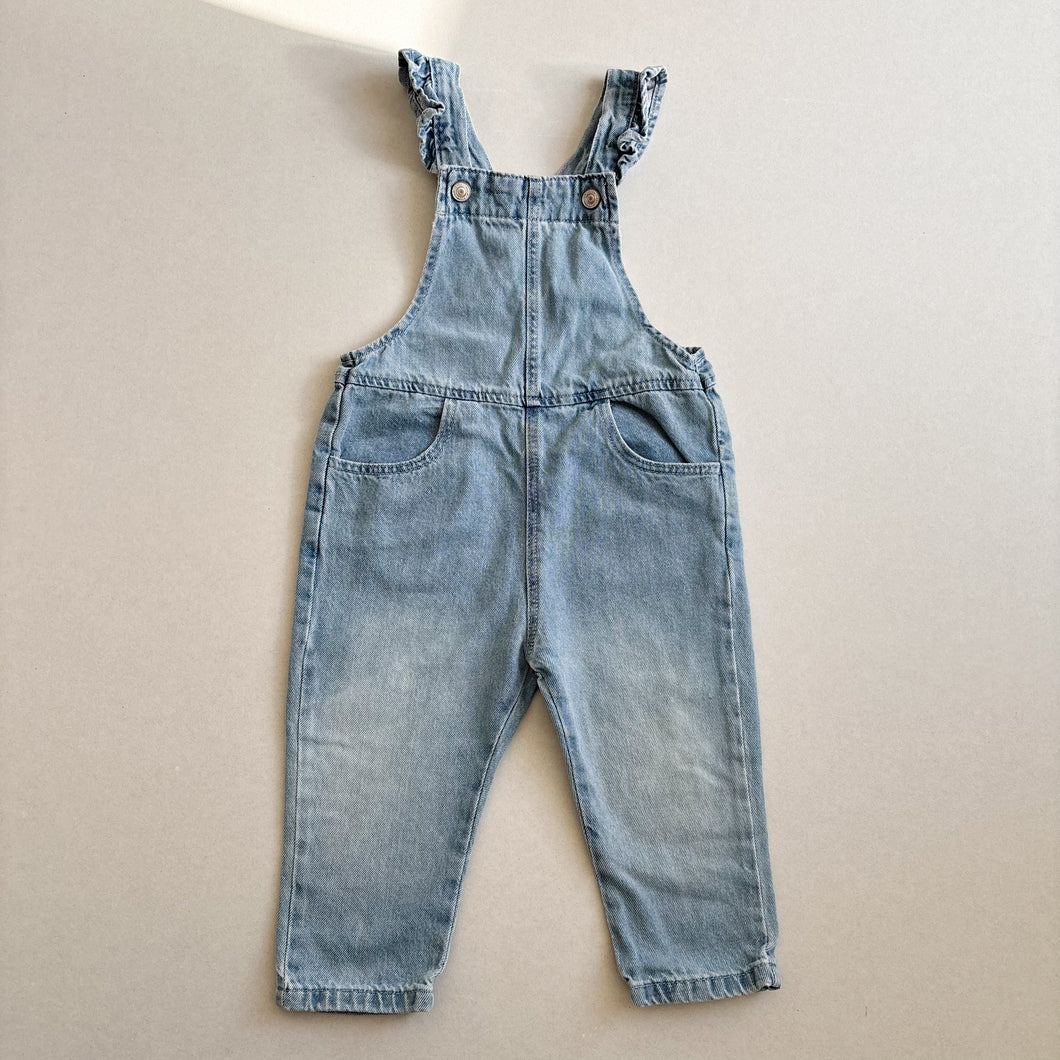 Zara Denim Dungarees - 12-18 months