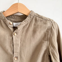 Load image into Gallery viewer, Zara Khaki Grandad Shirt - 3-4 years
