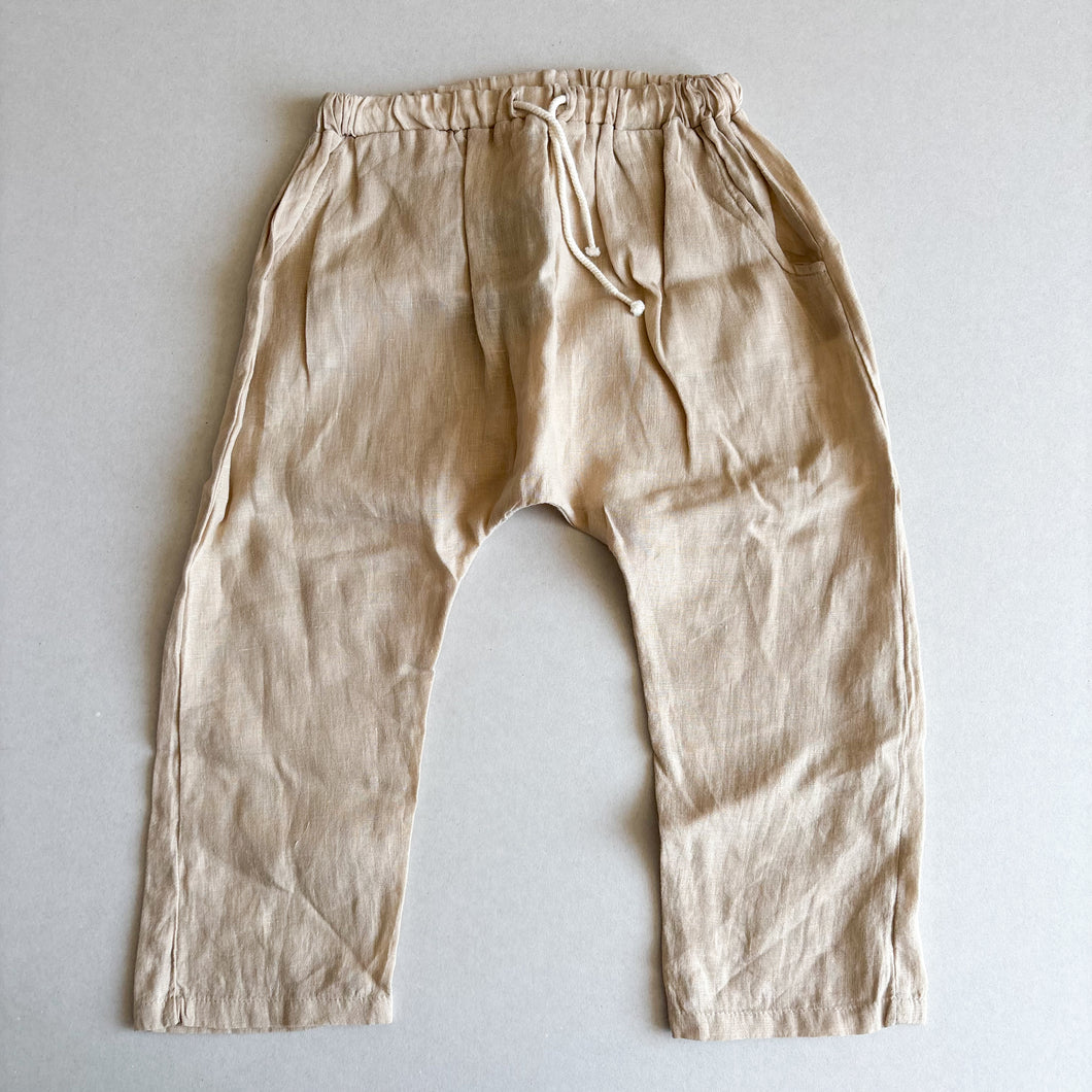 The Simple Folk Beige Linen Trousers - 4-5 years