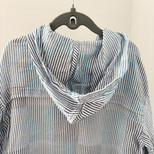 Load image into Gallery viewer, Zara Blue Stripe Hooded Shirt - BNWT - 4-5 years
