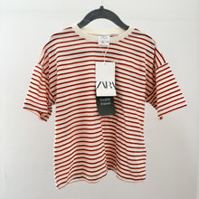 Load image into Gallery viewer, Zara Cream &amp; Brown Stripe Cotton Shirt - 4 years (BNWT)
