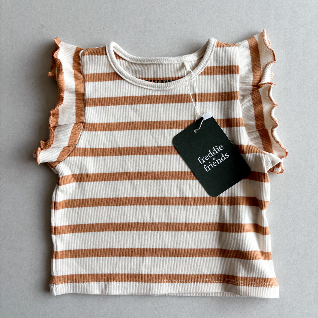 Reserved Stripe Ribbed Vest Top - 12-18 months