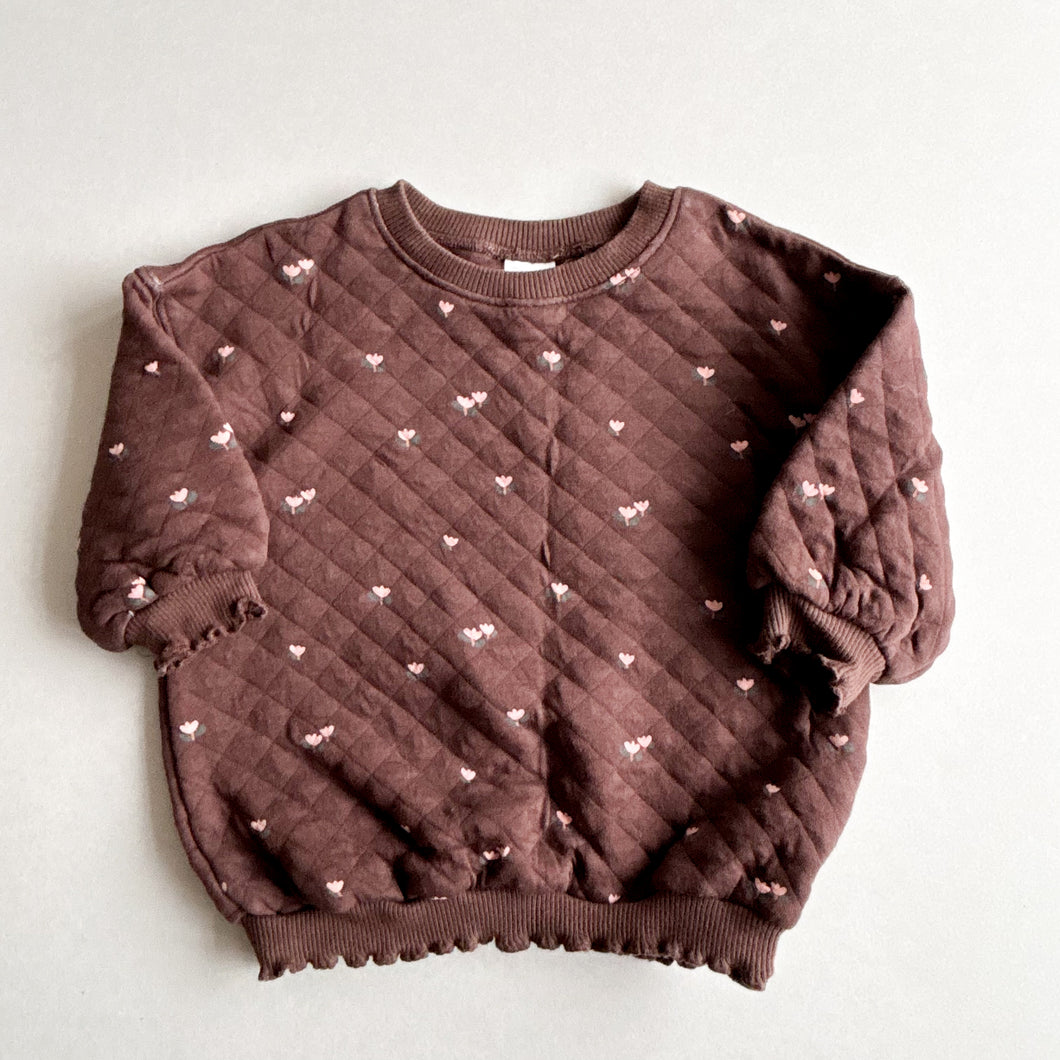 Next Quilted Floral Jumper - 9-12 months