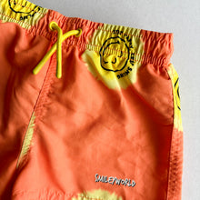 Load image into Gallery viewer, Zara Smiley World Orange Swim Shorts - 4 years
