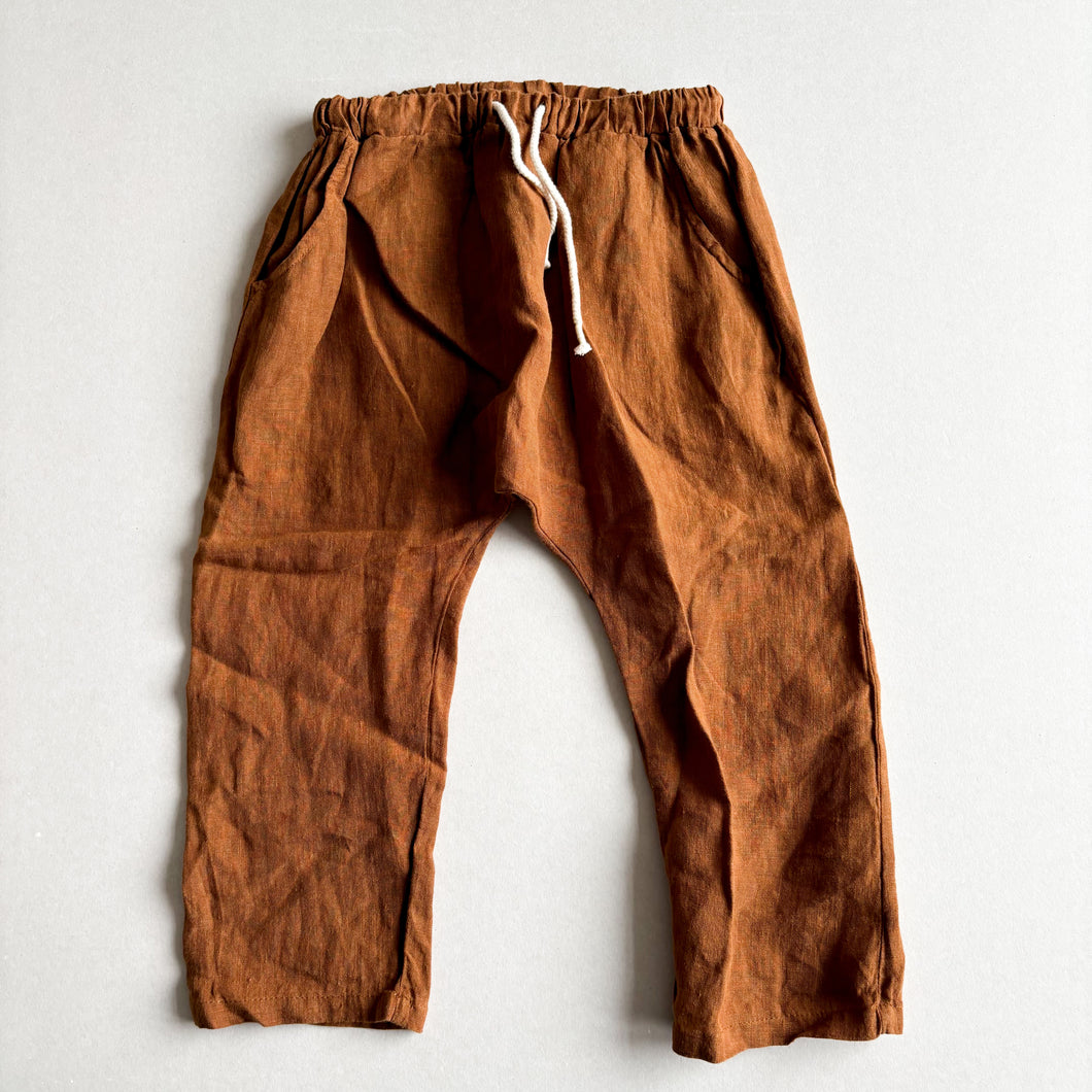 The Simple Folk Organic Linen Trousers - 3-4 years