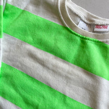 Load image into Gallery viewer, Zara Neon Green Stripe Sweater - 18-24 months
