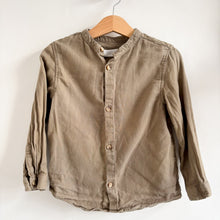 Load image into Gallery viewer, Zara Khaki Grandad Shirt - 3-4 years
