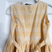 Load image into Gallery viewer, Vintage Yellow Gingham Dress - 4-5 years
