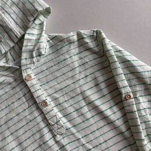 Load image into Gallery viewer, Zara Green Stripe Linen Blend Hooded Shirt - 3-4 years
