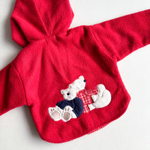 Load image into Gallery viewer, Early Learning Centre Vintage Red Fleece Teddy Jacket - 6-9 months
