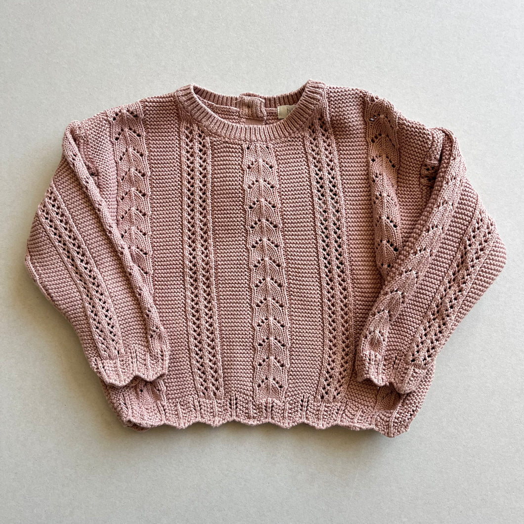 Next Pink Knit Jumper - 12-18 months