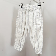 Load image into Gallery viewer, Zara White Stripe Linen Mix Trousers - 2-3 years
