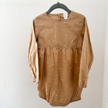 Load image into Gallery viewer, H&amp;M Light Brown Floral Romper - 3-4 years
