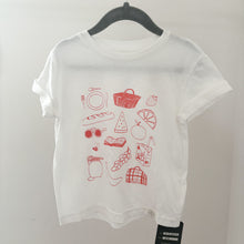Load image into Gallery viewer, Little Drop in the Ocean White Picnic T-Shirt - 2-3 years
