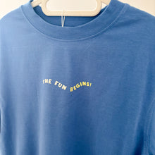 Load image into Gallery viewer, M&amp;S Blue Fun Begins T-Shirt - 7-8 years
