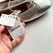 Load image into Gallery viewer, Zara Silver Ballet Flats Pumps - UK3 (BNWT)
