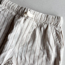 Load image into Gallery viewer, Zara Linen Mix Cream Stripe Shorts - 3-4 years
