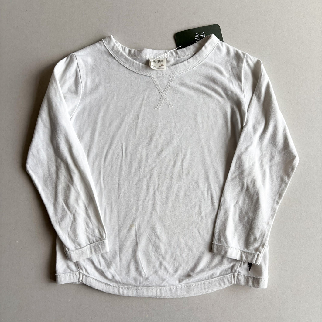 Zara White Long Sleeve - 6 years