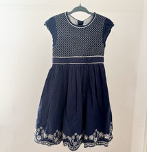 Load image into Gallery viewer, Jojo Maman Bebe Blue Dress - 4-5 years
