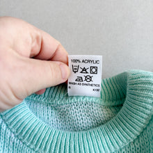 Load image into Gallery viewer, Vintage Mint Green Star Jumper - 3-4 years
