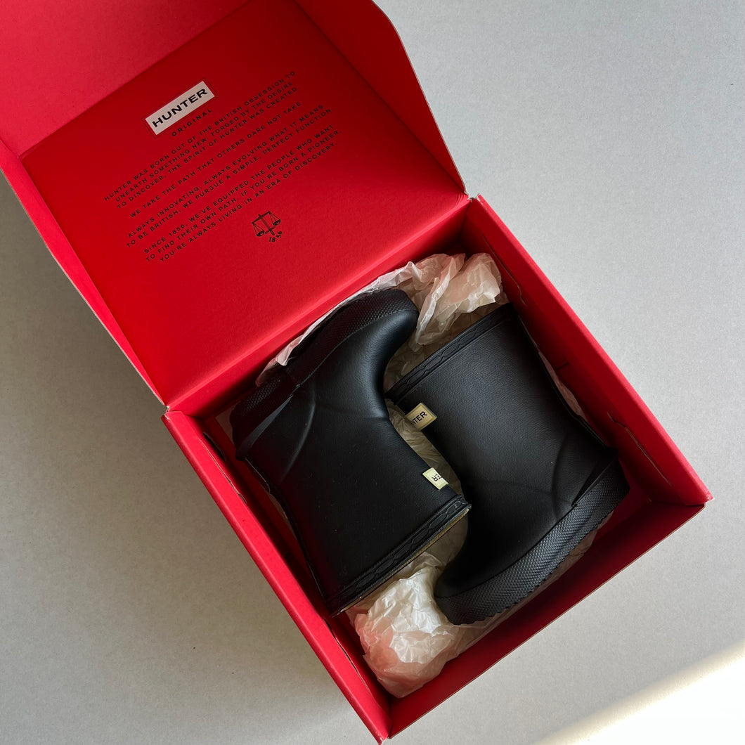 Hunter Black Wellies - UK4 (BNIB)