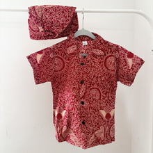 Load image into Gallery viewer, Handmade Bali Red Floral Co-ord Summer Set - 4 years
