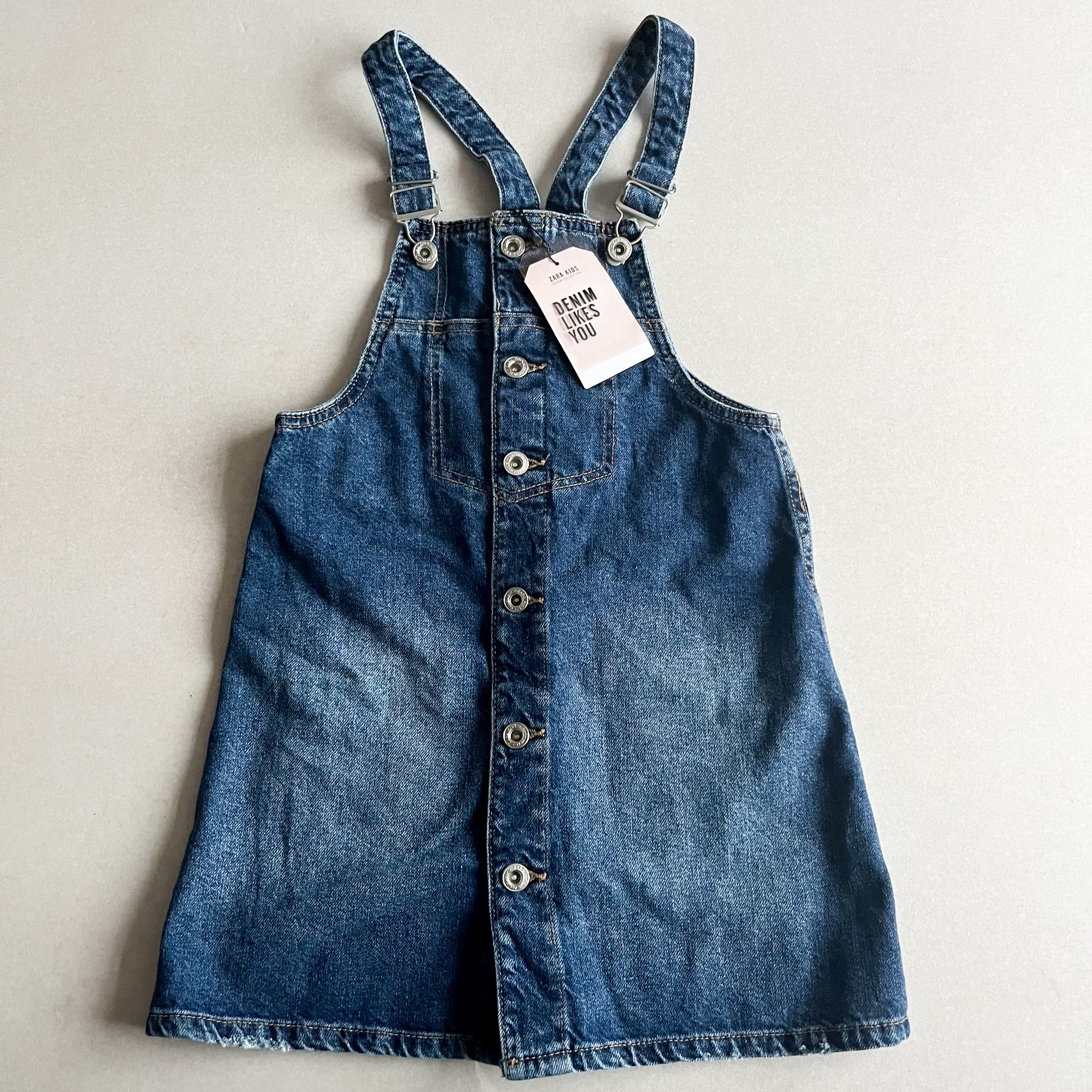 Zara Denim Dungaree Dress