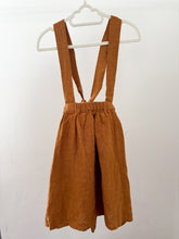 Load image into Gallery viewer, Nellie Quats Mustard Suspender Skirt - 7-8 years
