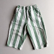 Load image into Gallery viewer, Korean Green Stripe Trousers - 9-12 months
