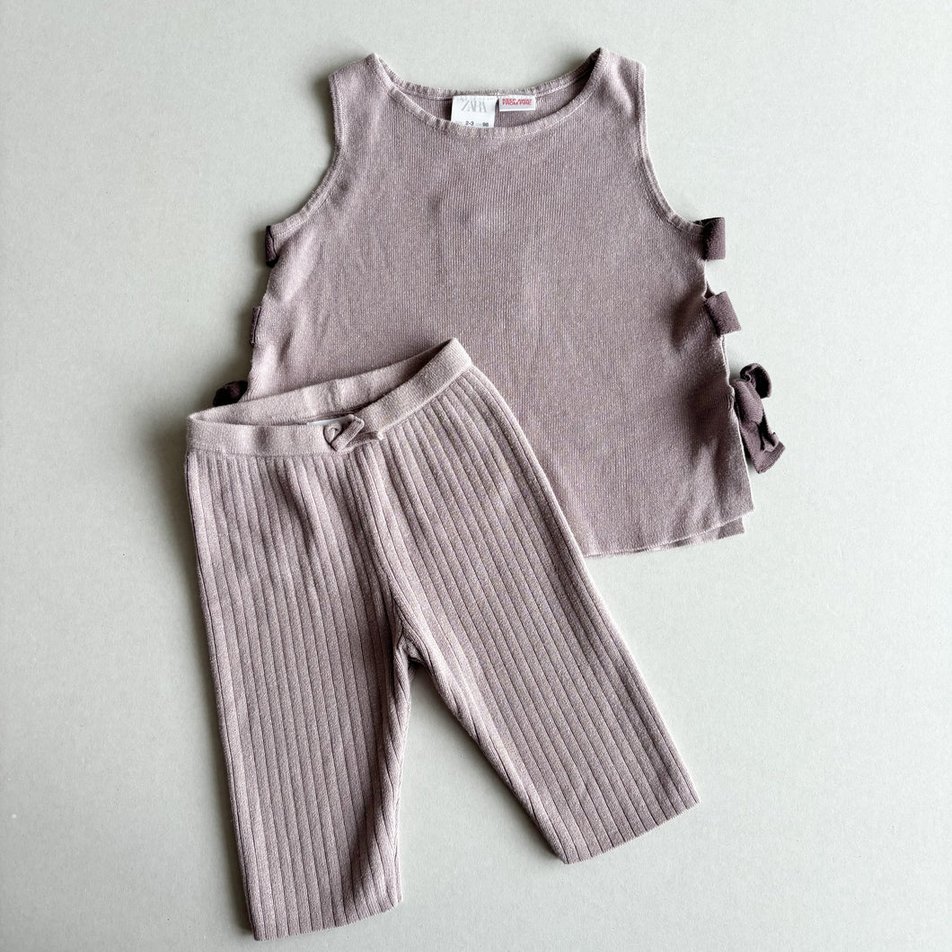 Zara Lilac Soft Knit Set - 2-3 years