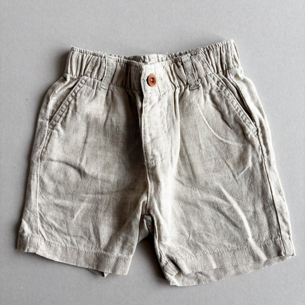 Zara Cream Linen Shorts - 4 years