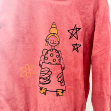 Load image into Gallery viewer, Kapbula Organics Towelling Lady Illustration Sweater - 6-7 years BNWT
