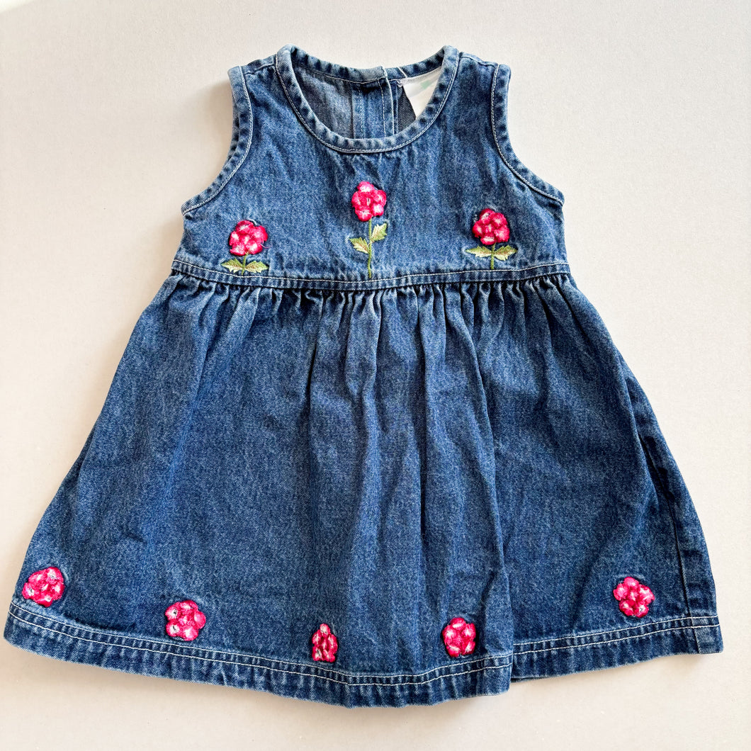Vintage Denim Dress - 18-24 months