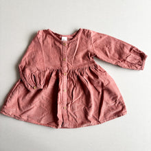 Load image into Gallery viewer, H&amp;M Pink Button Up Dress - 9-12 Months
