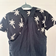 Load image into Gallery viewer, M&amp;S Grey Short Dunagree &amp; T-shirt set - 2-3 years
