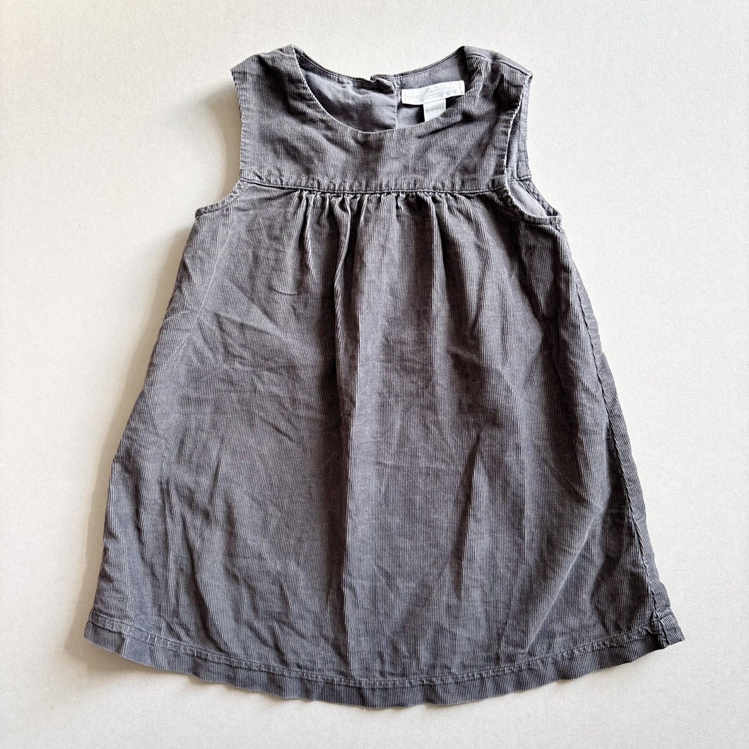 The Little White Company Grey Finecord Dress - 18-24 months