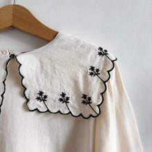 Load image into Gallery viewer, Zara Cream Blouse with Embroidered Collar - 4 years
