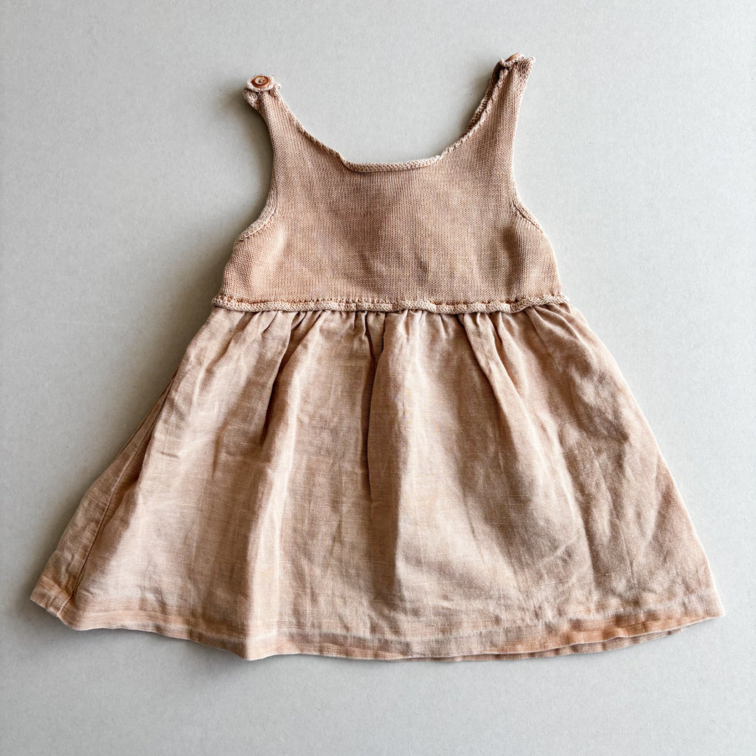 Mango Light brown Strappy Dress - 12-18 months