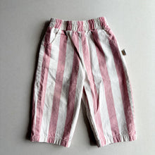 Load image into Gallery viewer, Korean Pink Stripe Trousers - 9-12 months
