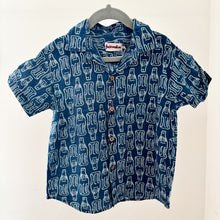 Load image into Gallery viewer, Fabindia Blue Cotton Bottle Shirt - 4-5 years
