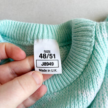 Load image into Gallery viewer, Vintage Mint Green Star Jumper - 3-4 years
